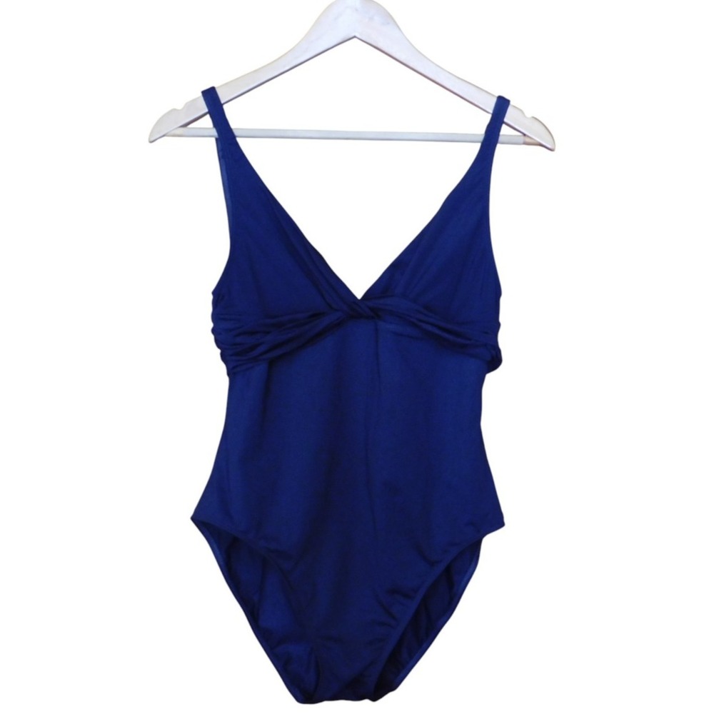 Lauren Ralph Lauren Women Slimming Twisted Swimsuit Size 12 One Piece
